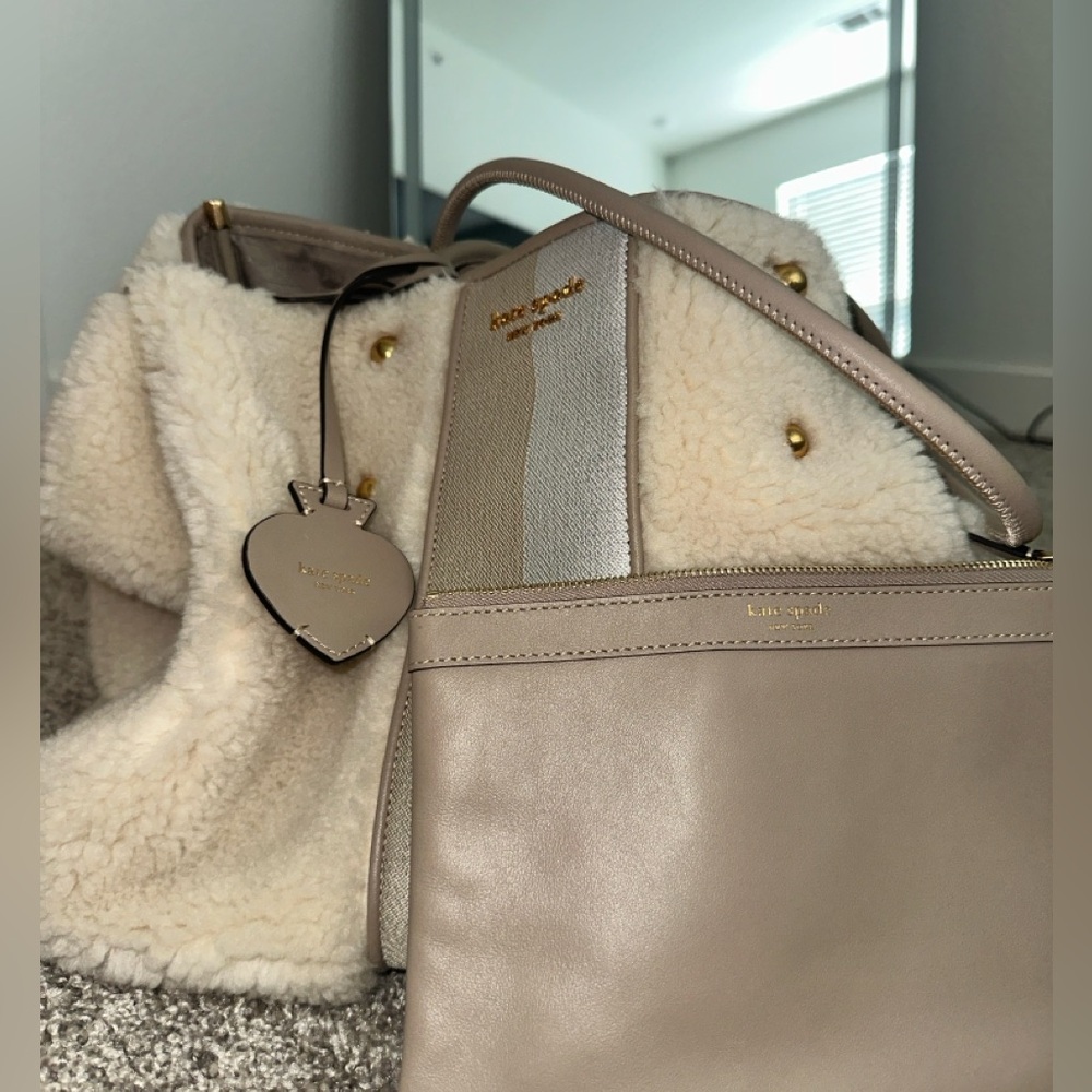 KATE SPADE Shearling purse medium size